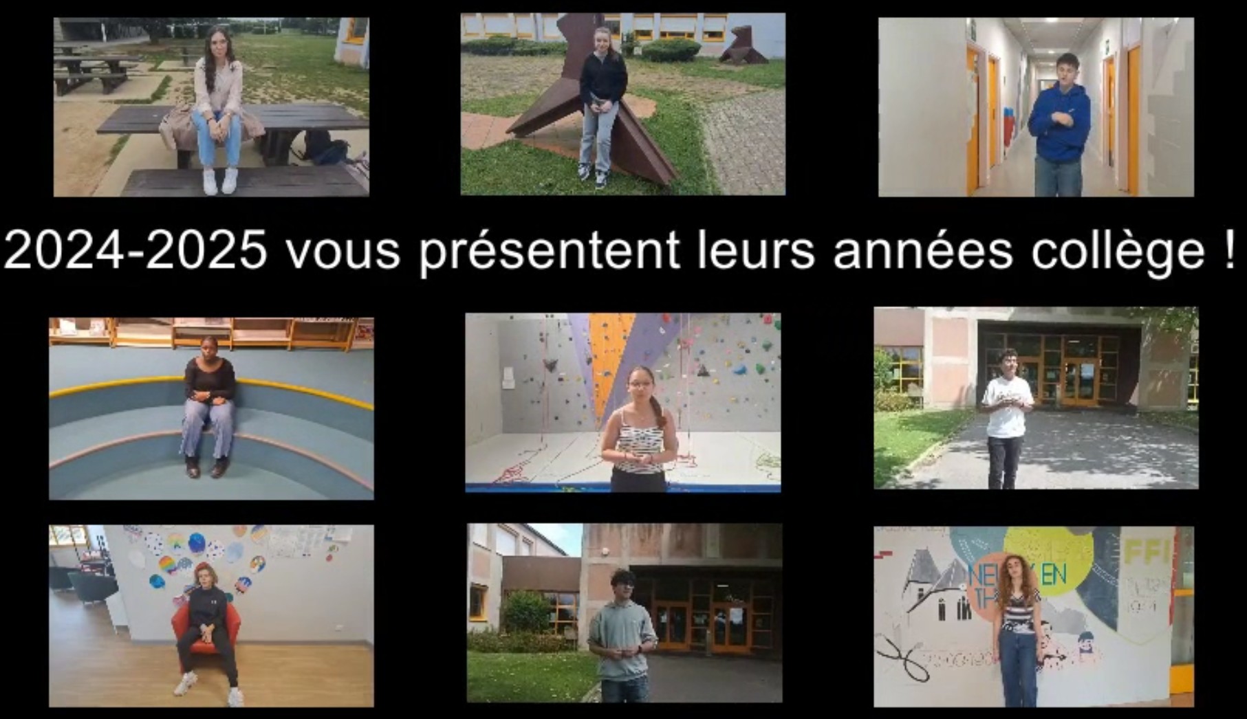 Bilan des élèves de 3ème [Vidéo]